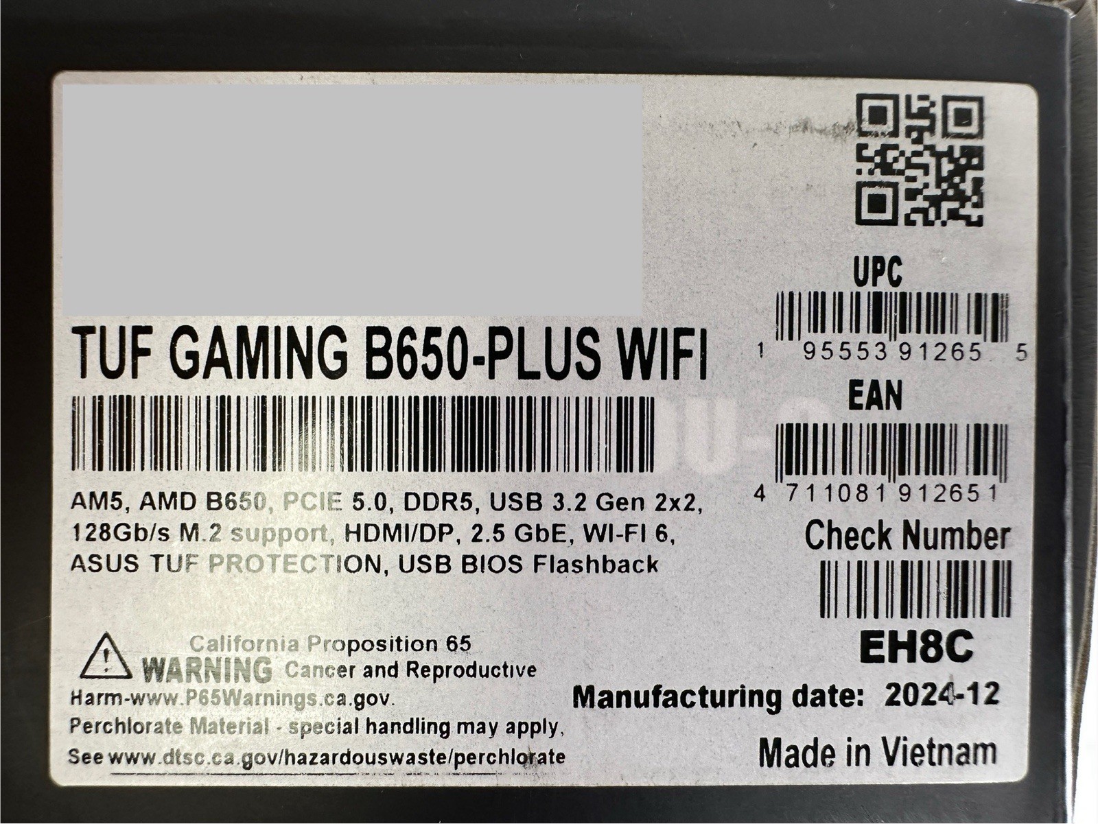ASUS TUF Gaming B650-PLUS Wi-Fi Socket AM5 AMD ATX Gaming Motherboard – Sealed
