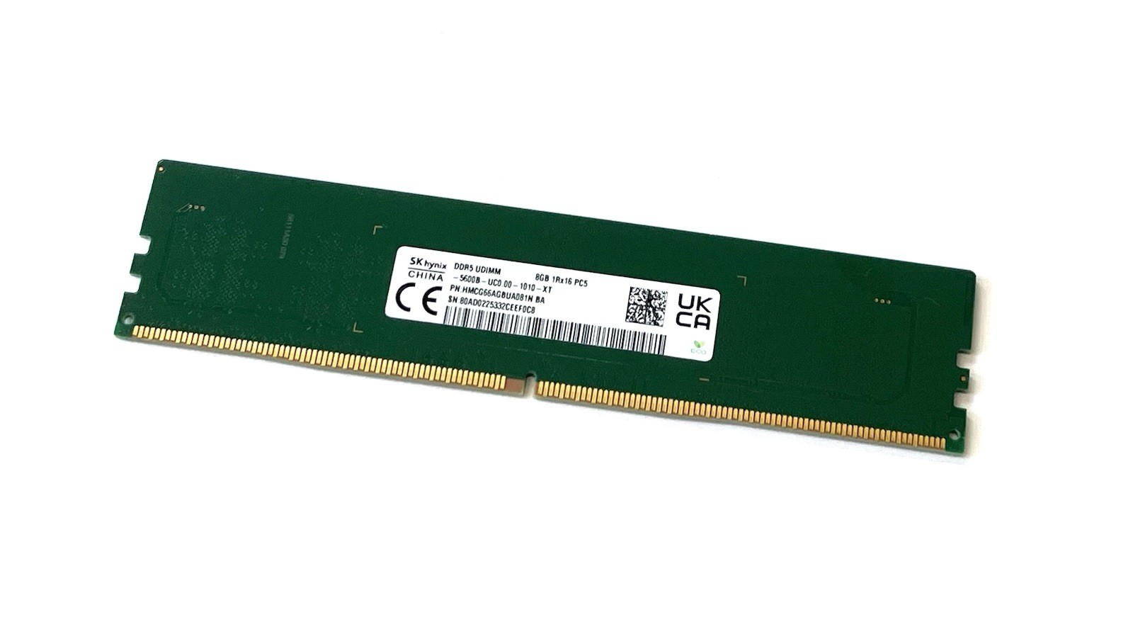 SK Hynix 8GB DDR5 5600 MHz 1Rx16 Desktop UDIMM RAM Memory HMCG66AGBUA081N AA BA