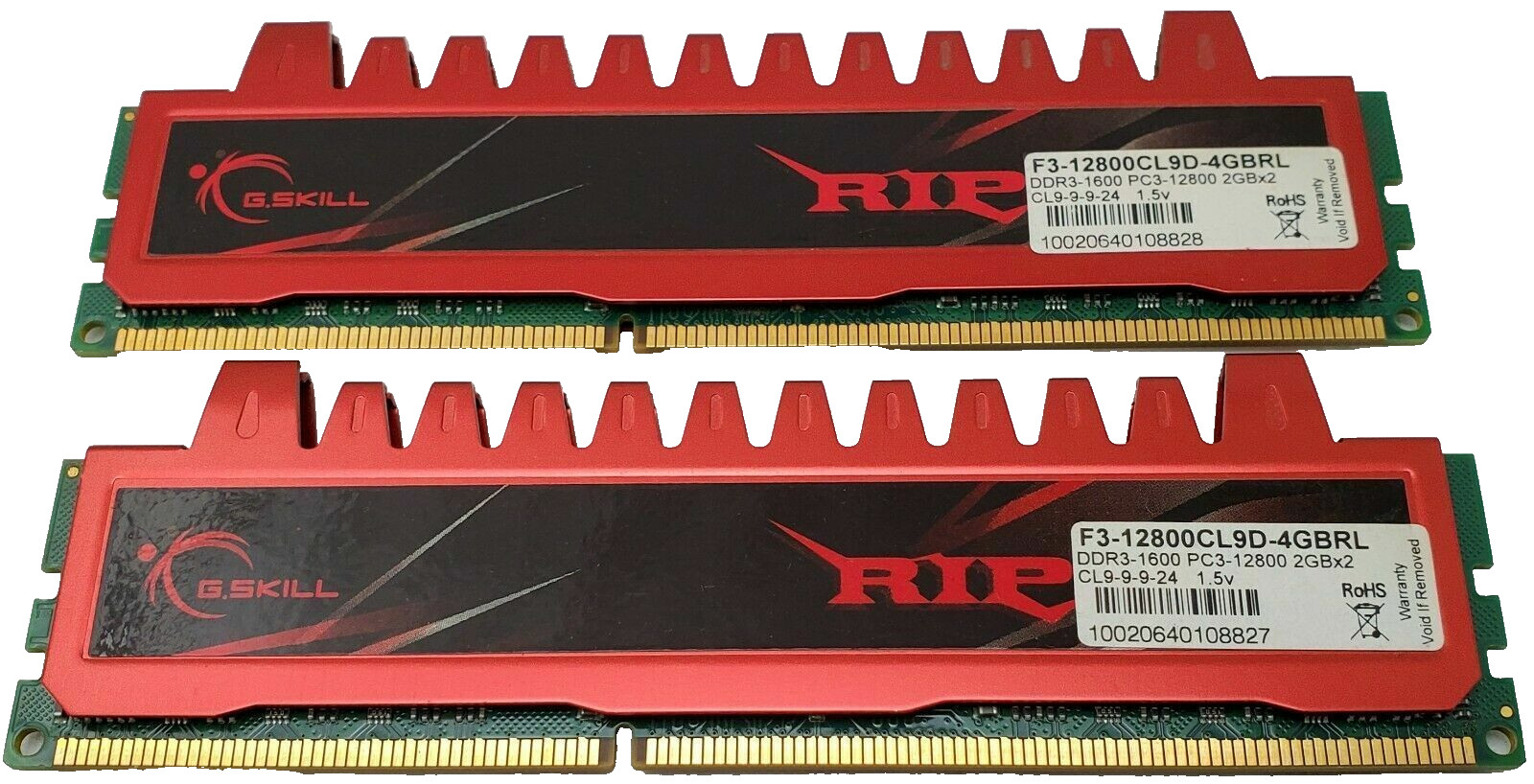G.Skill 4GB RAM (2x2GB) PC3-12800 DDR3-1600 Desktop SDRAM F3-12800CL9D-4GBRL