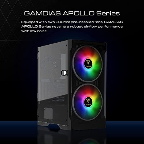 ATX Mid Tower Gaming Computer Case for Desktops & PC, 2X APOLLO E2 Elite V2