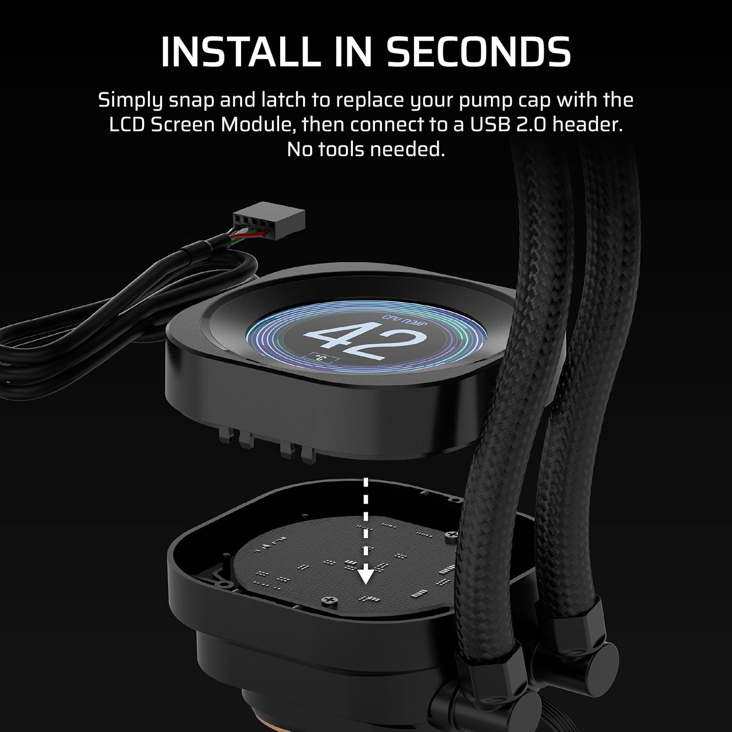 Nautilus RS LCD Module – for Nautilus RS and Nautilus RS ARGB AIO CPU Coolers –