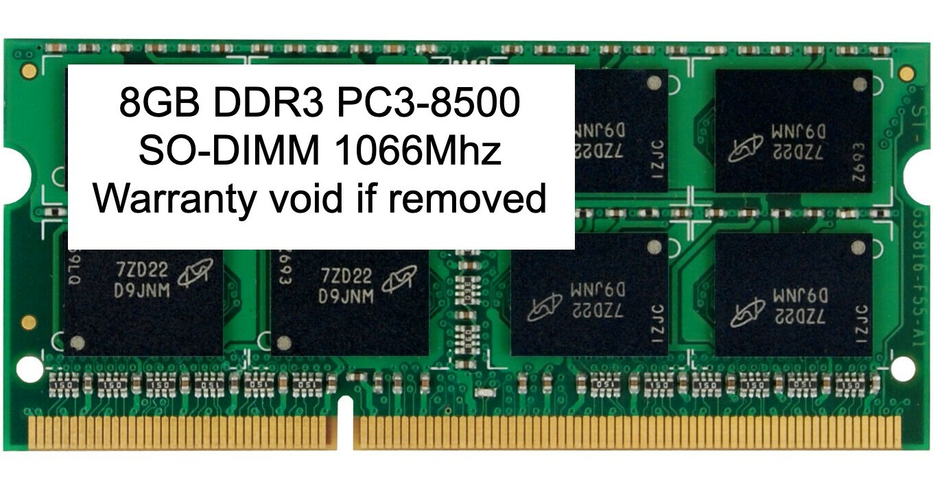 8GB DDR3 1066 MHz PC3-8500 SODIMM 204 pin Laptop Memory RAM Apple Mac Book Pro