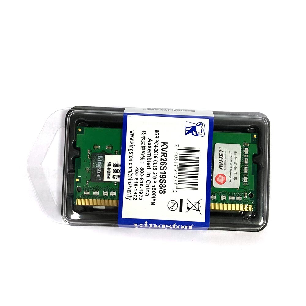 Kingston 8GB DDR4 2666MHz PC4-21300 KVR26S19S8/8 SODIMM 260Pin Laptop Memory RAM