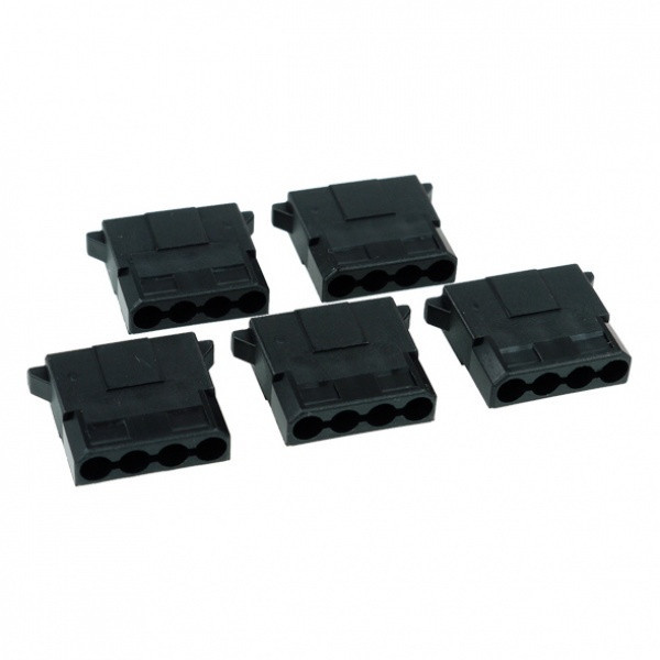 5 x 4-Pin Molex Black Plug Computer Power Supply PSU Female Connectors Housing