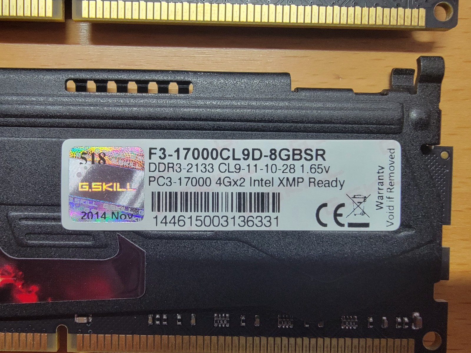 G.SKILL F3-17000CL9D-8GBSR DDR3-2133 CL9-11-10-28 1.65v PC3-17000 4x8GB