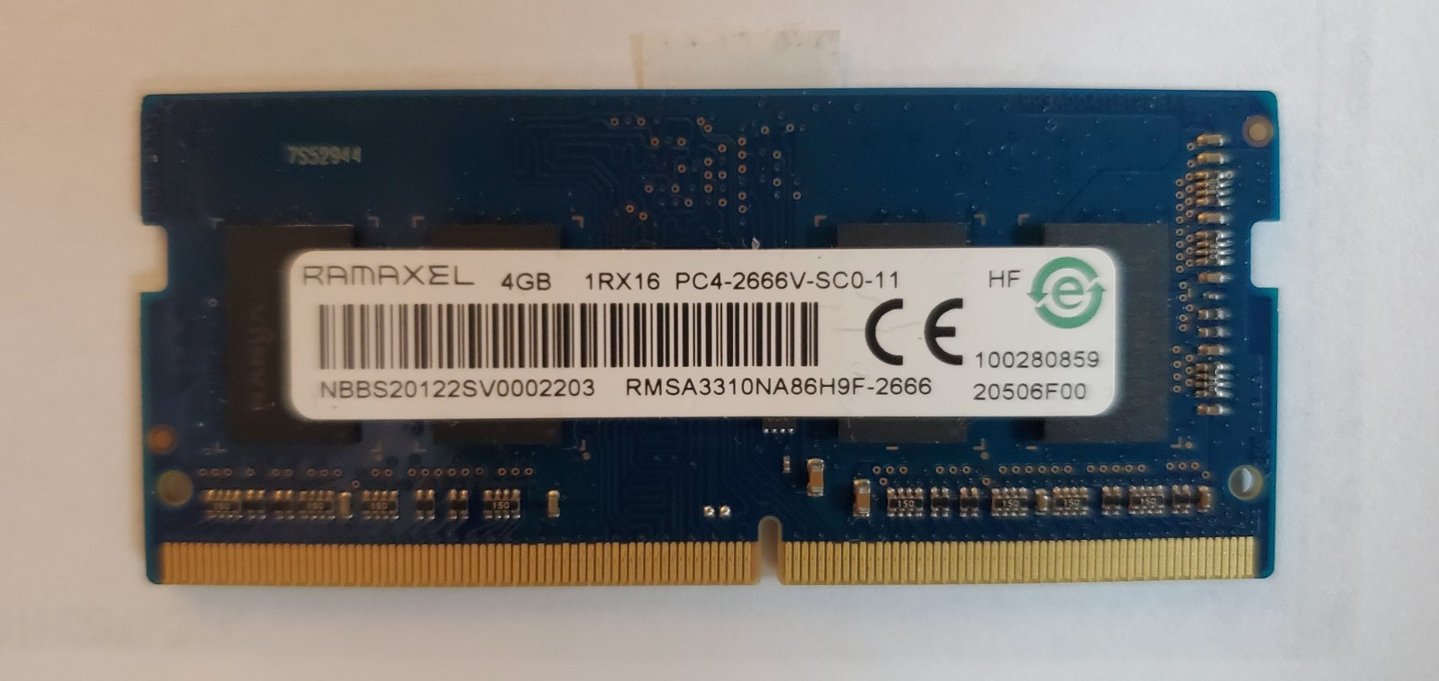 Ramaxel 4GB 1RX16 PC4-2666V-SC0-11 SODIMM RAM