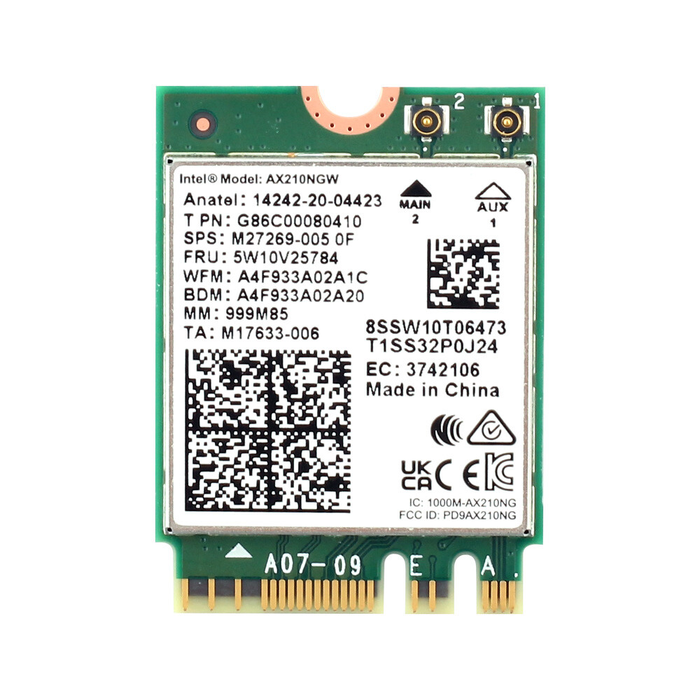 Intel AX210NGW WiFi 6E M.2 NGFF Wireless Card Tri-Band BT 5.3 Network Adapter PC