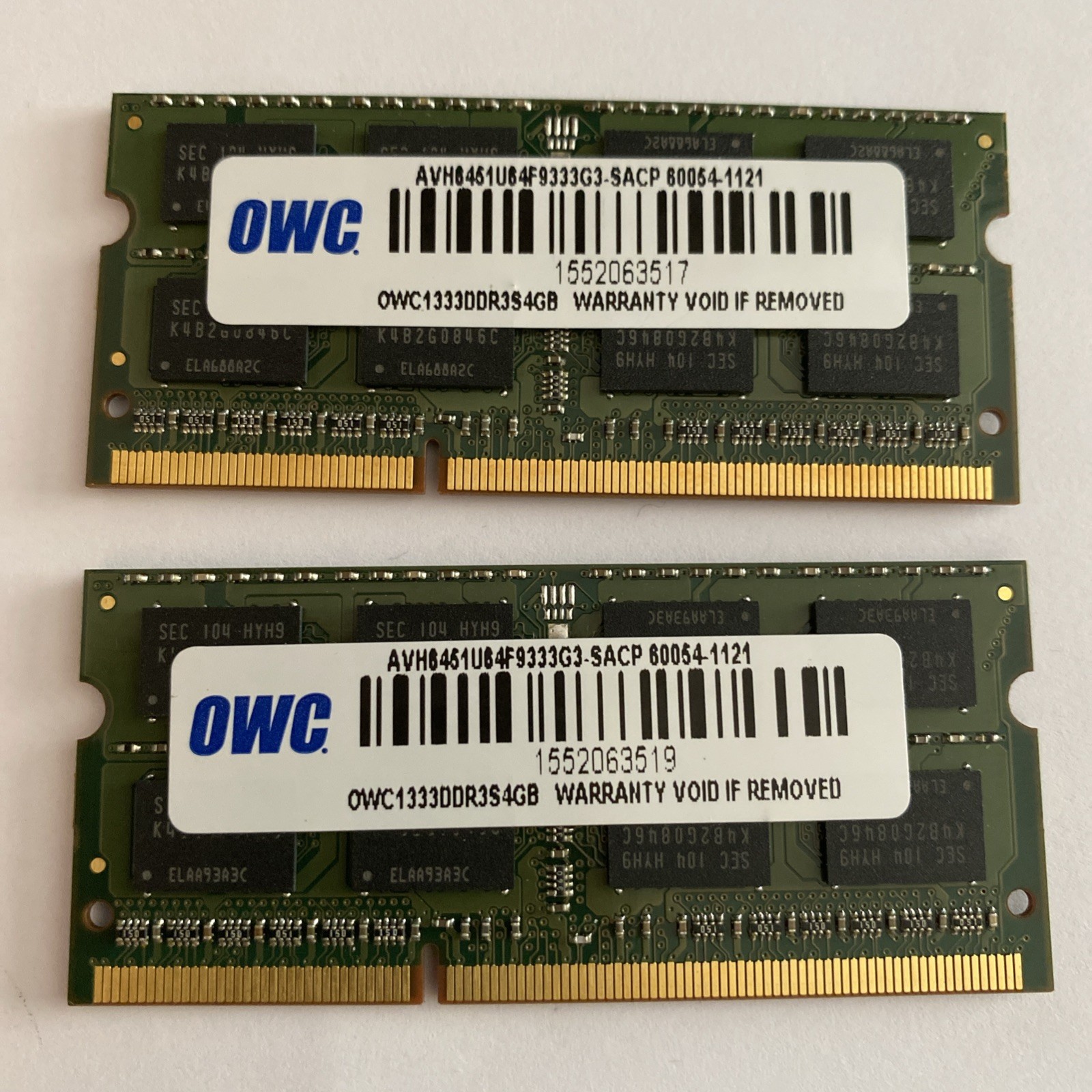 8GB (2x4GB) OWC OWC1333DDR3S4GB PC3-10600 DDR3 1333MHz SODIMM RAM Memory