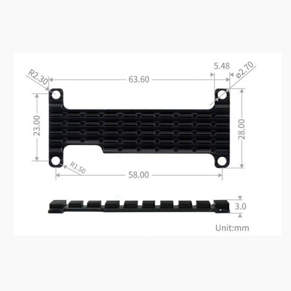 Dedicated Aluminum Heatsink for Raspberry Pi Zero Series Zero / Zero 2 W