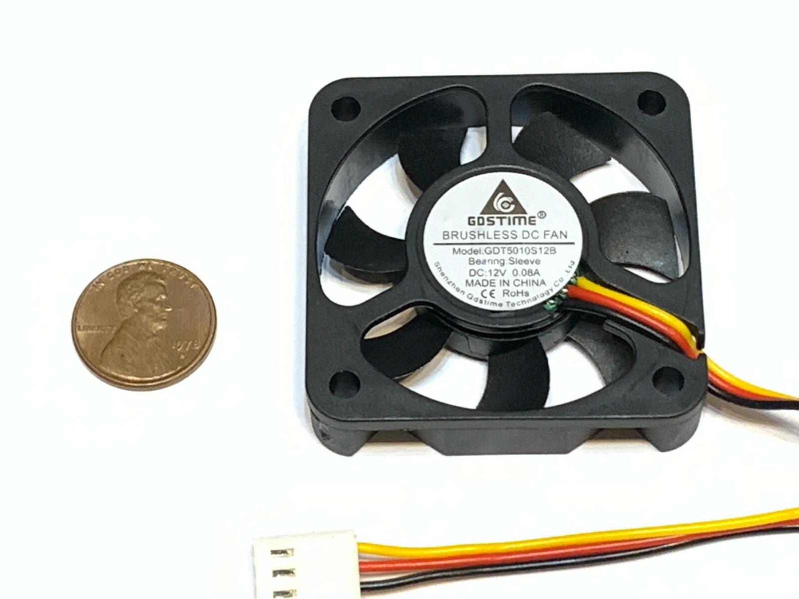 10 Pieces GDstime 12V 5010 3Pin Computer fan 50MM 5CM pc cooling Brushless C41