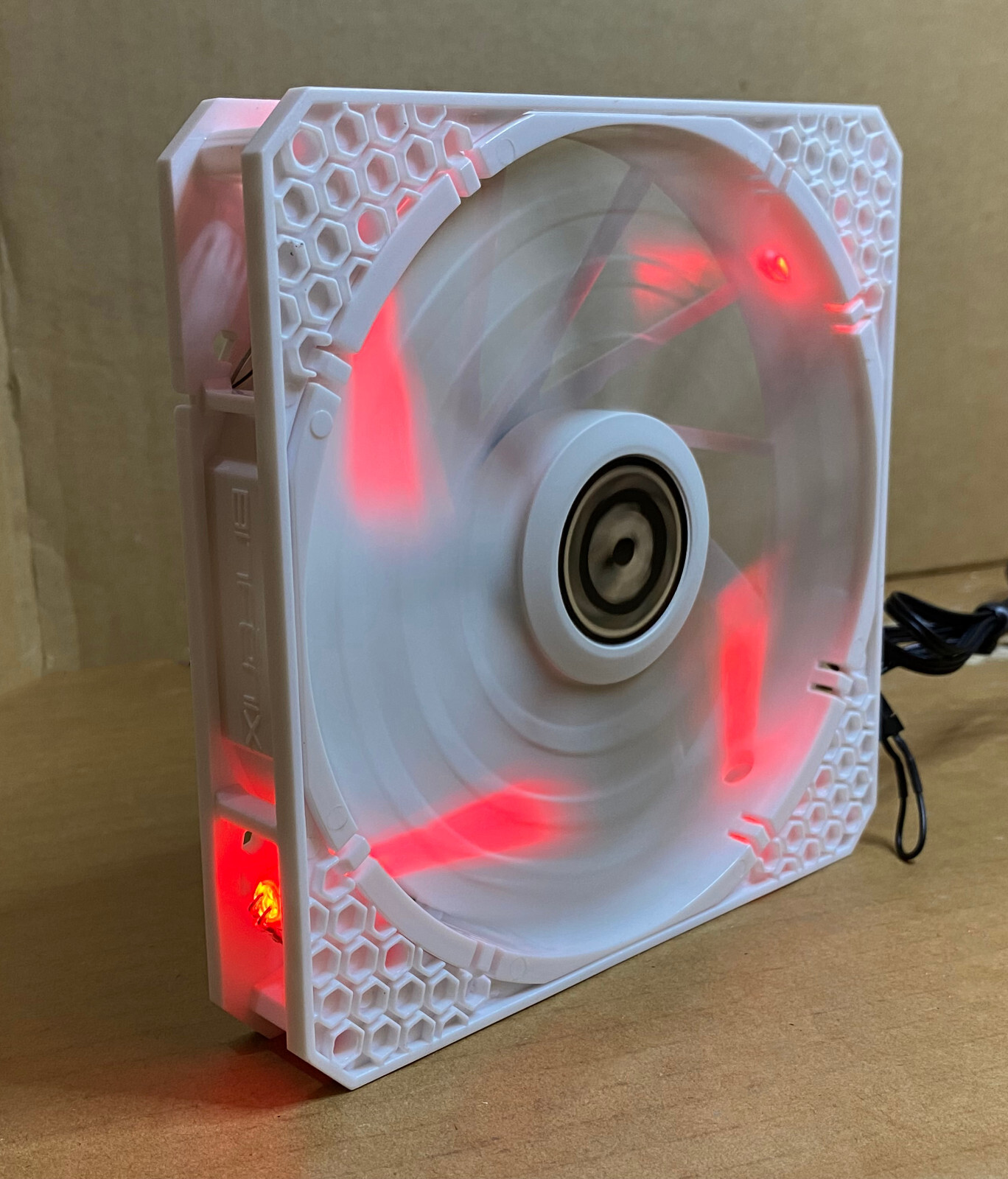 LOT 3x BitFenix Spectre Pro 140mm RED LED Case Fan 3-pin * BFF-WPRO-14025R-RP
