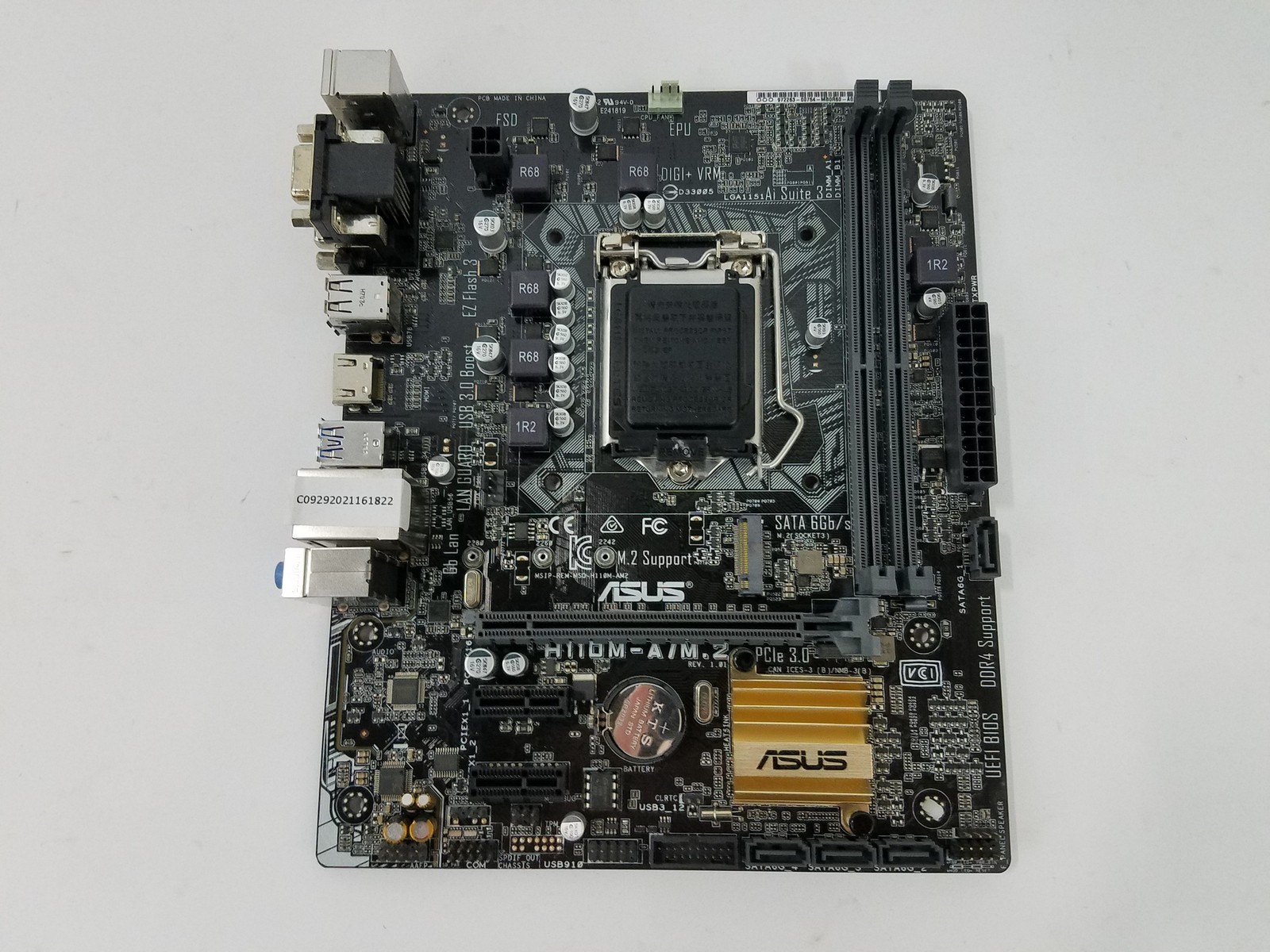 Asus H110M-A/M.2 Intel LGA 1151 DDR4 SDRAM Desktop Motherboard