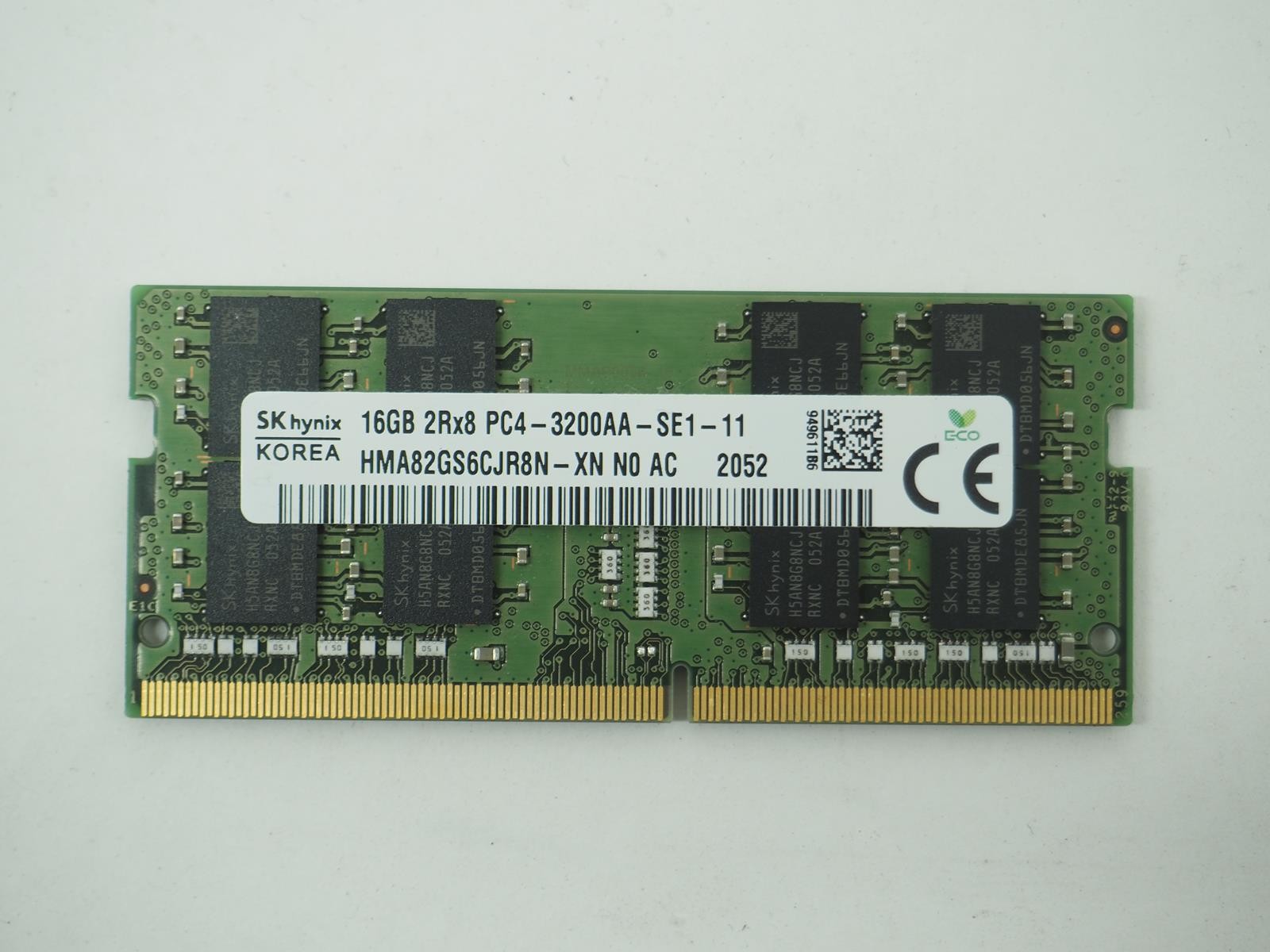 SK HYNIX 16GB PC4-3200AA SO-DIMM Laptop Ram/Memory – HMA82GS6CJR8N – XN N0 AC
