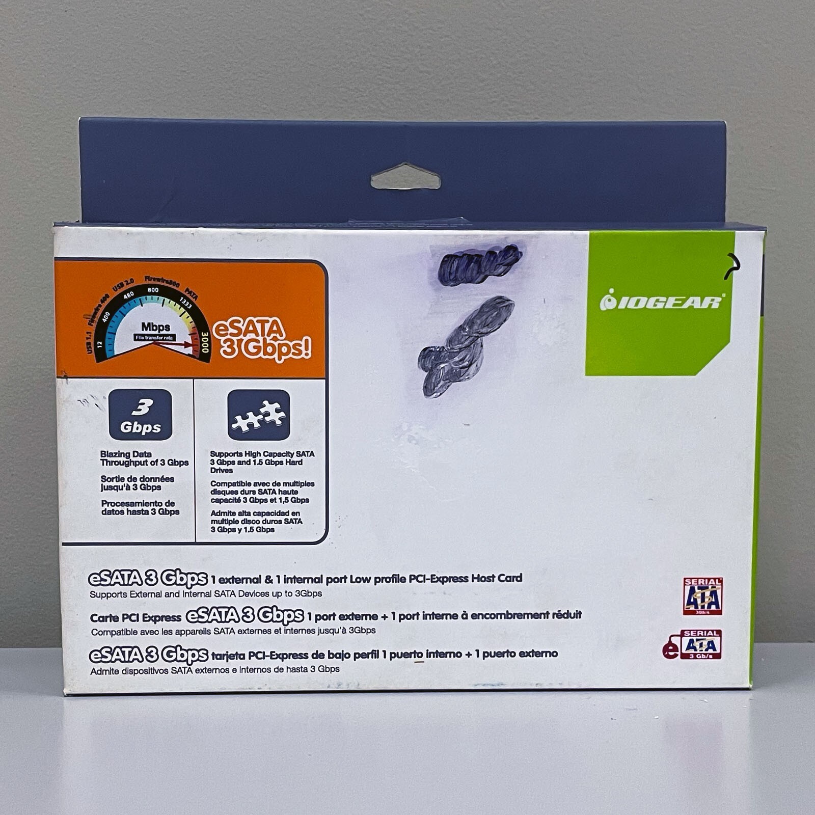 IOGEAR eSATA 3Gbps – External 1-port, Internal 1-port SATA PCI-E Card GICe711S3