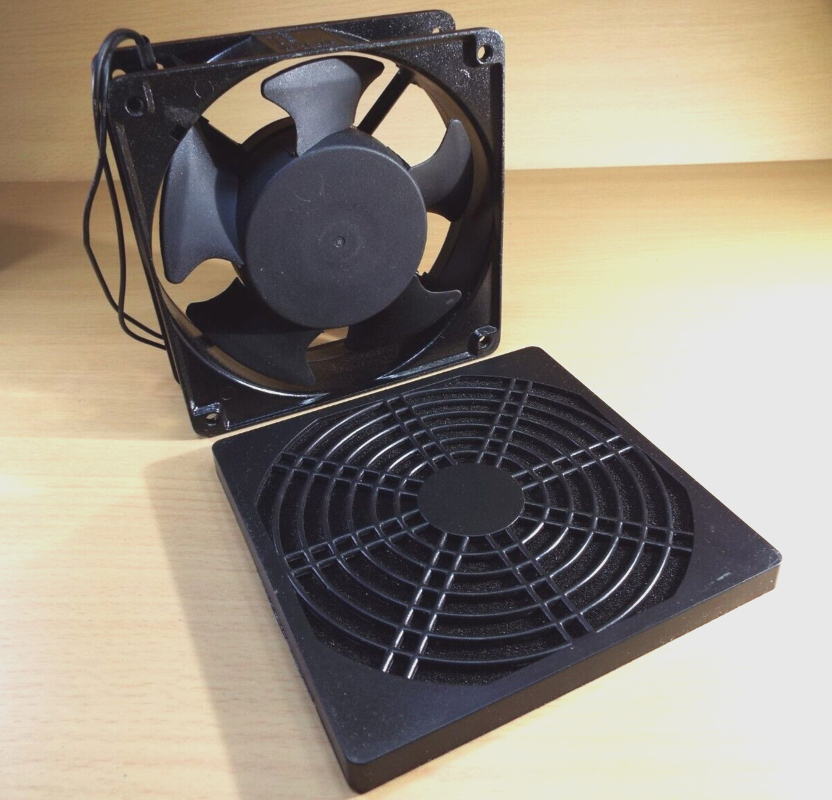 QTY4 120 x 120 x 38 mm GRILL PLASTIC DUST FILTER BLACK BOX FAN SCREEN COVER