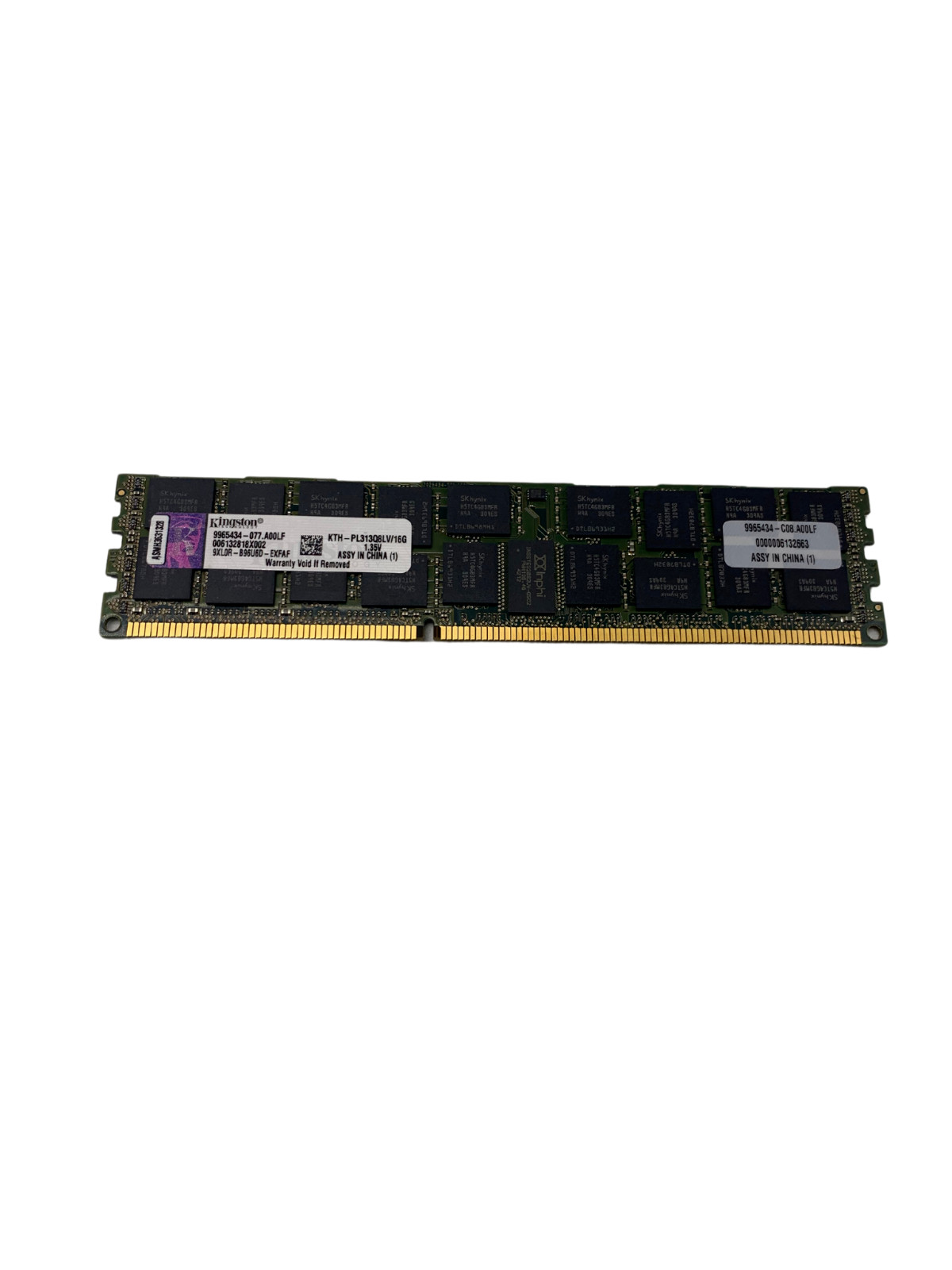 Kingston KTH-PL313Q8LV/16G 16GB PC3-10600R DDR3-1333Mhz 4Rx8 Memory Module w60