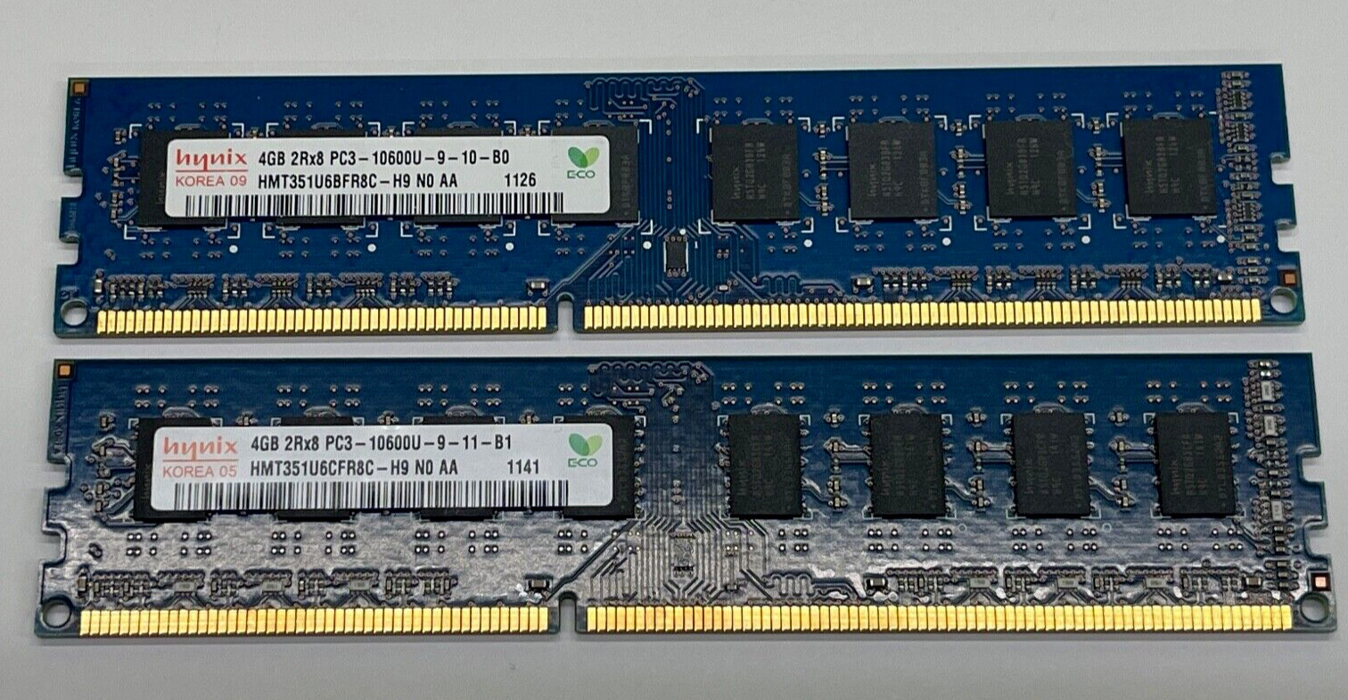 8GB 2X4GB DDR3 PC3-10600U Desktop Memory Ram DELL HP LENOVO ACER GATEWAY