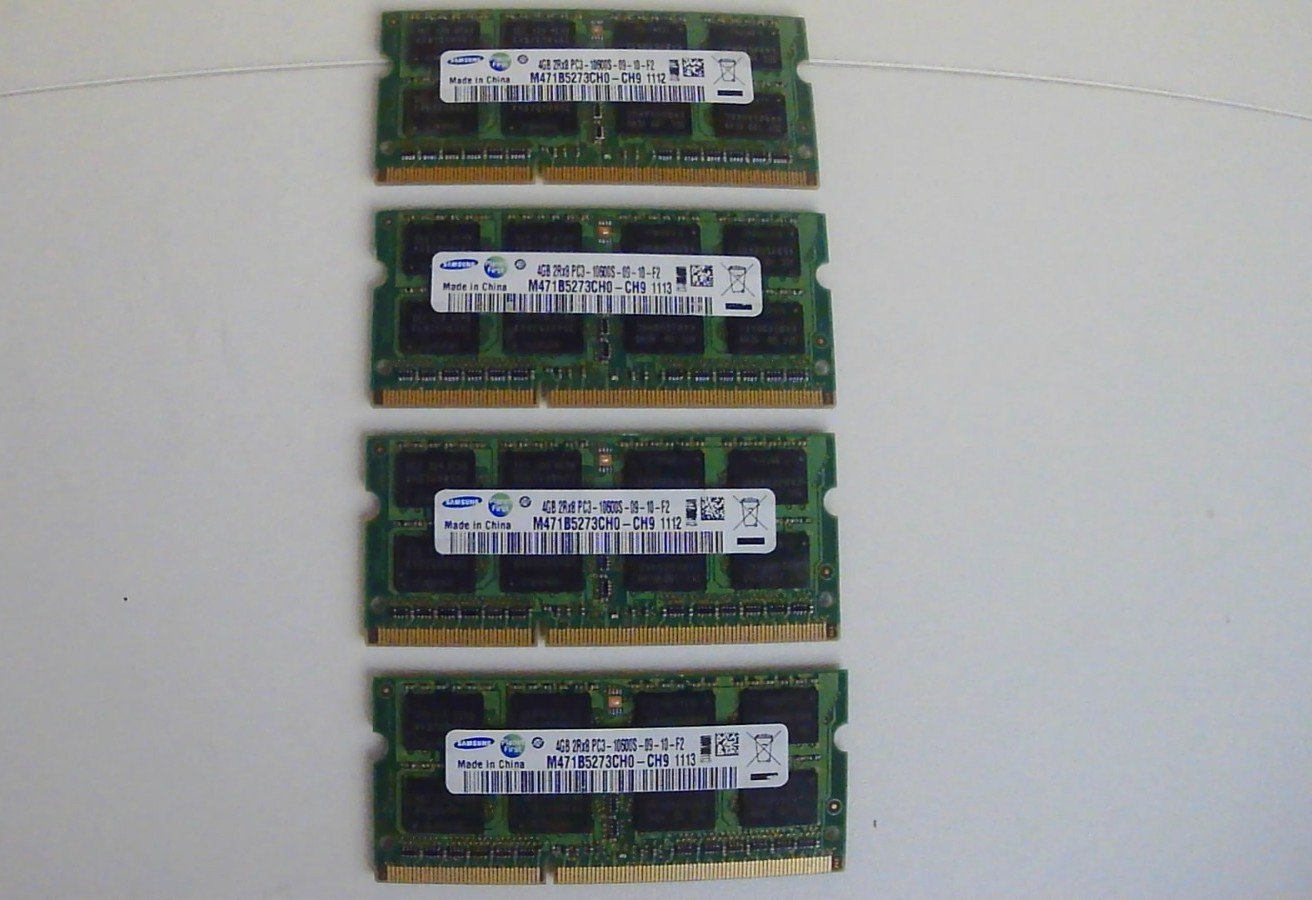 4GB 2Rx8 PC3-10600S-09-10-F2 DDR3 1333MHz Laptop RAM SODIMM M471B5273CH0