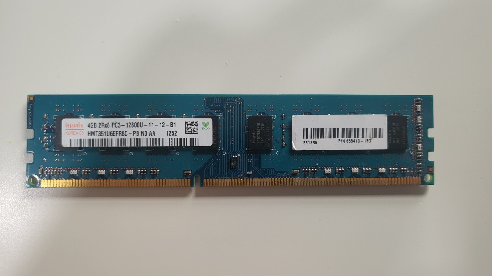 Hynix 4gb 2Rx8 PC3-12800U-11-12-B1 HMT351U6EFR8C-PB NO AA 1252- 1 Stick