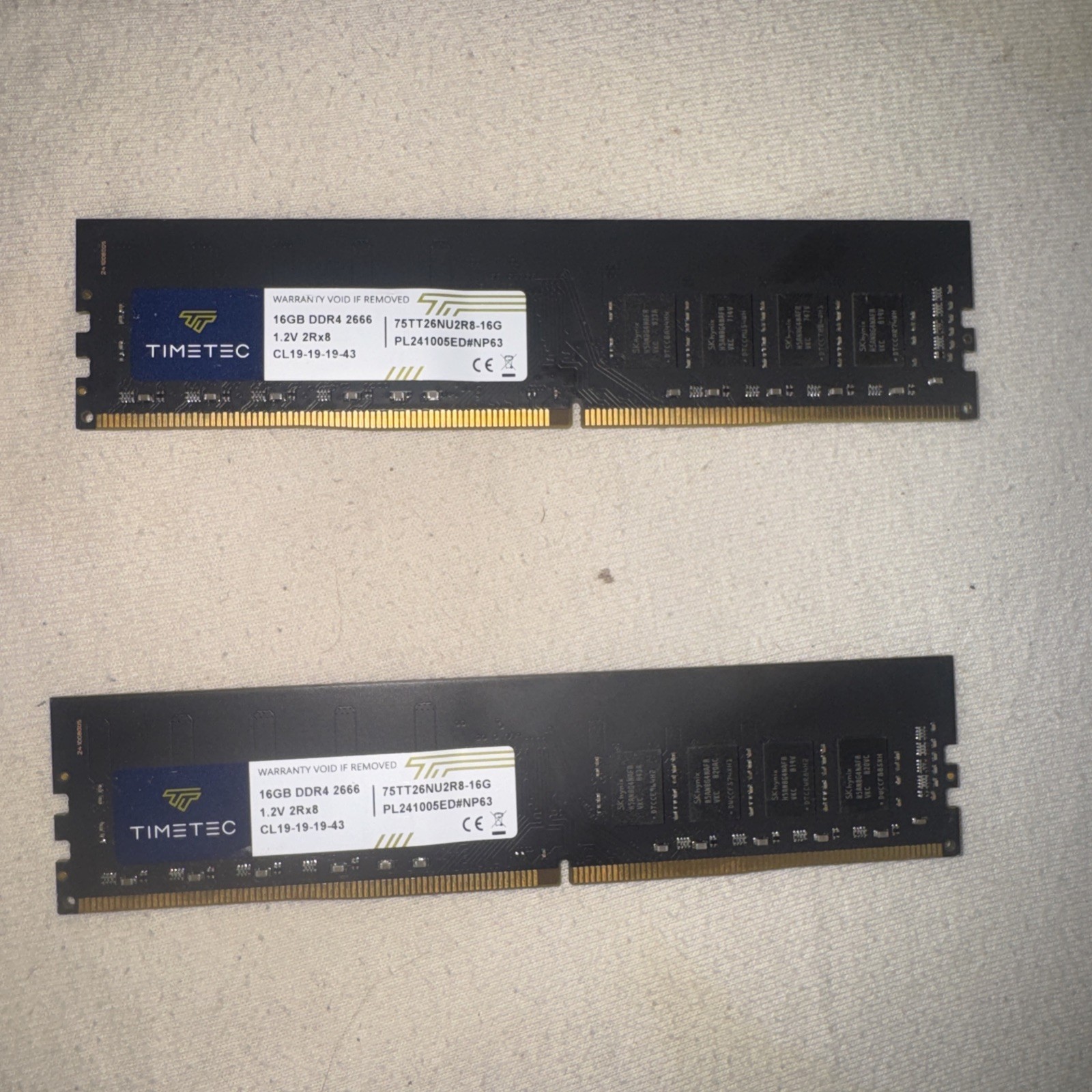 Timetec 32GB (2x16GB) DDR4-2400 288-Pin DIMMs