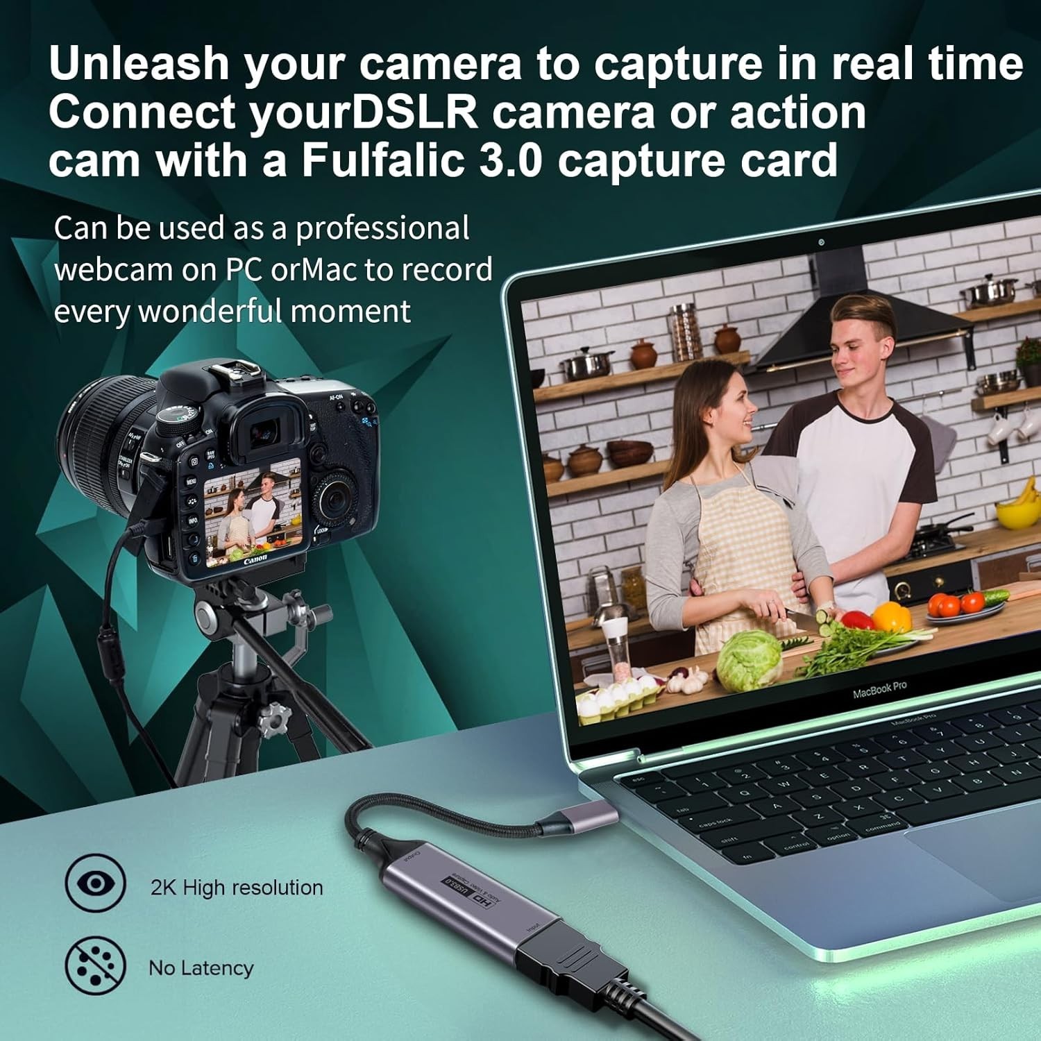 Ultra-Low Latency HDMI to USB C Capture Card for Seamless Gaming & Teaching