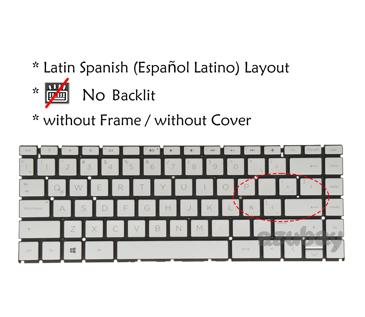 Teclado Español For HP 240 G7, 245 G7, 246 G7, 340 G5 / G7, 348 G5 / G7, Backlit