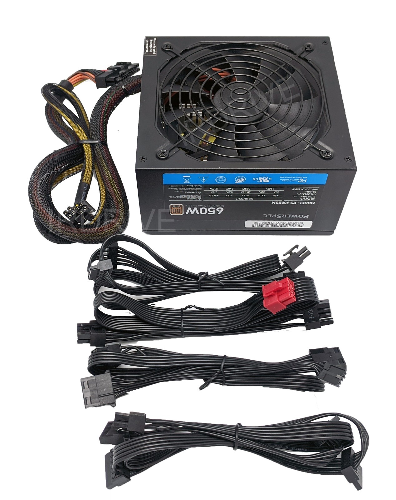 PowerSpec PS650BSM 650W 80Plus Bronze 2x PCIE Semi-Modular ATX 12V Power Supply