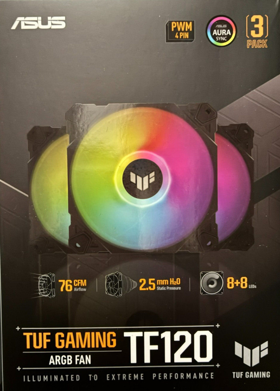 ASUS – TF120 – TUF ARGB Fan Triple Fan Kit with ARGB Controller – Black