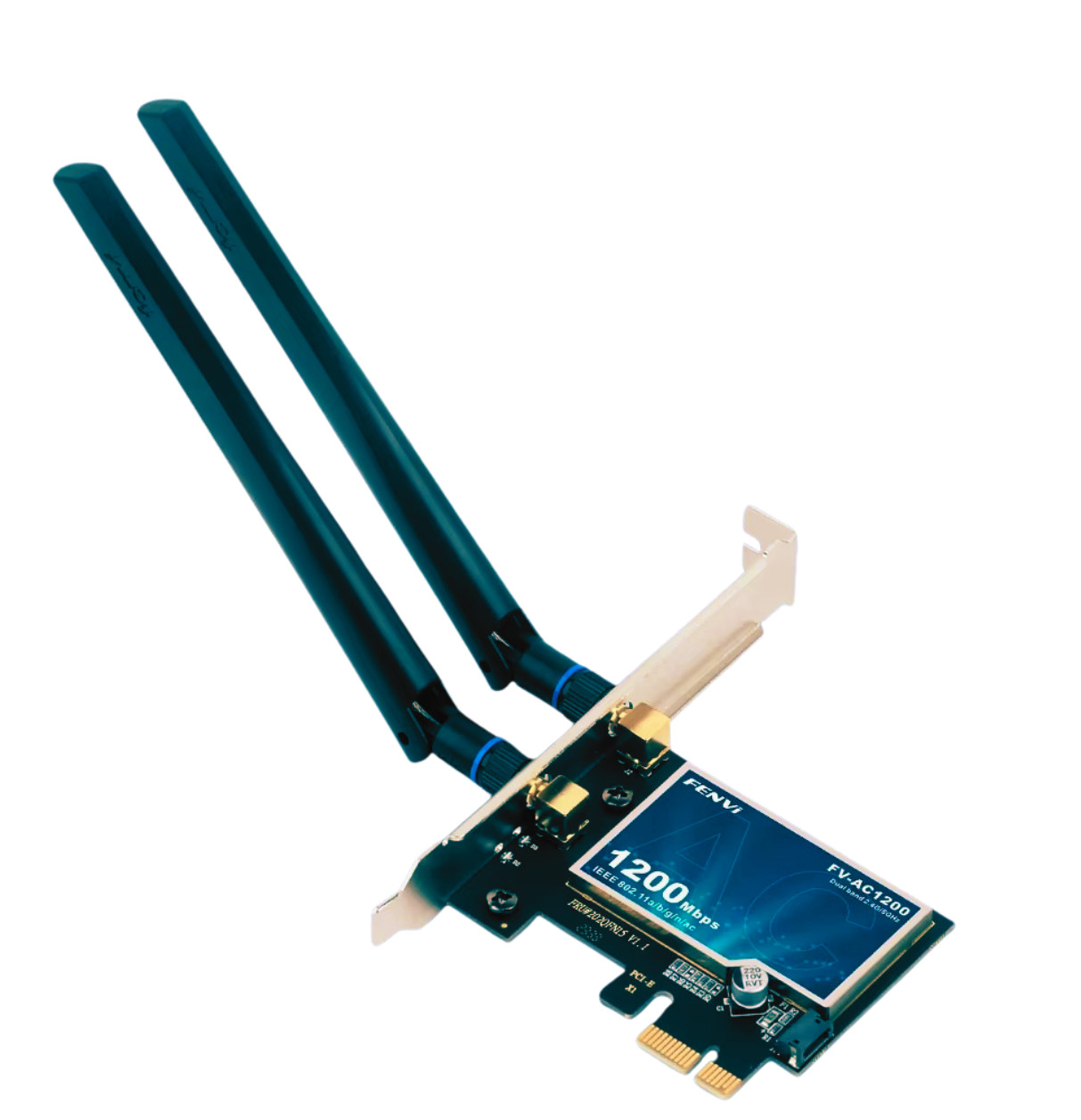 WiFi 1200Mbps Desktop PCIe Adapter 2.4G/5G Dual Band AX210 802.11AX PCI-E Card