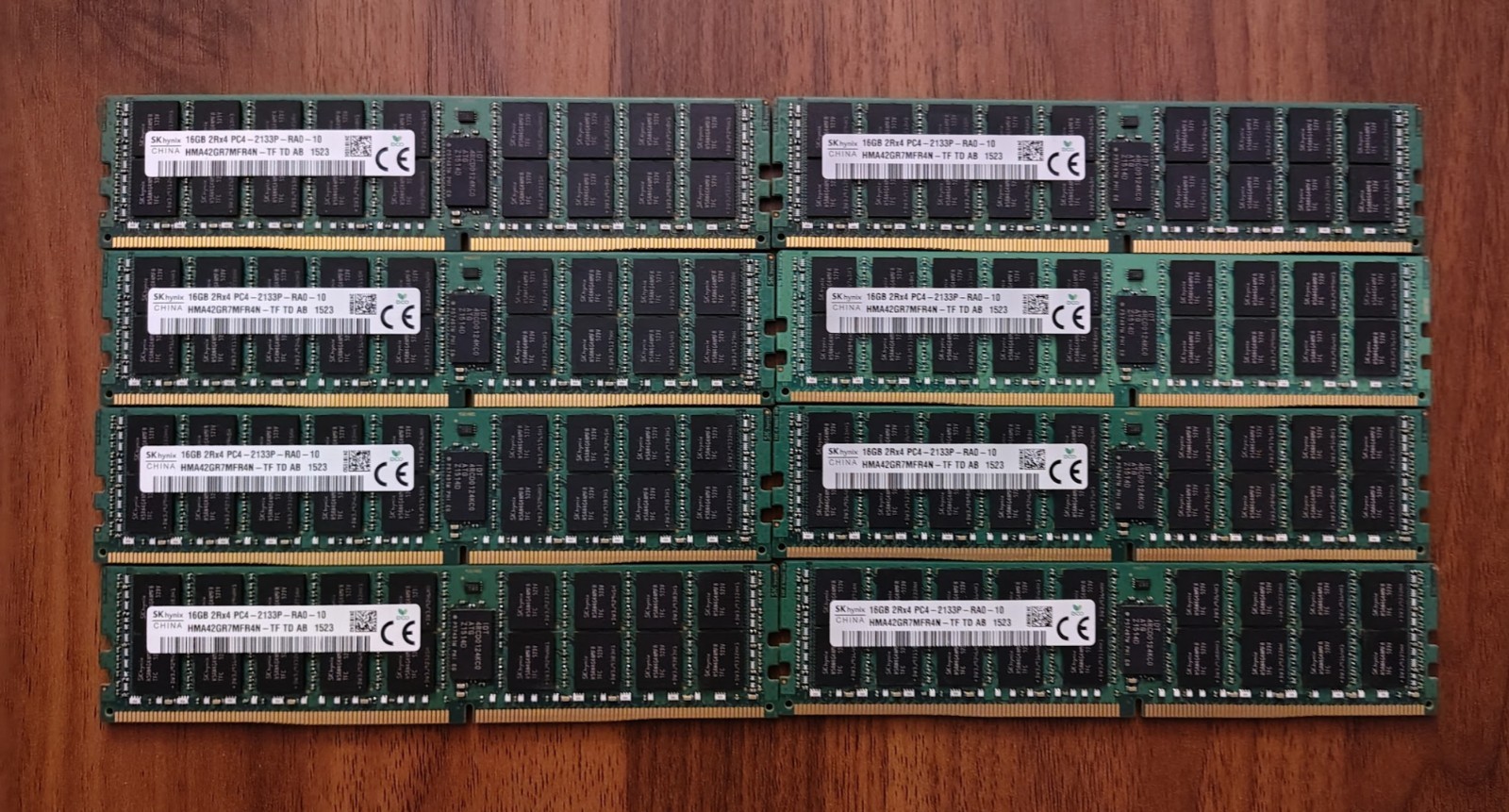 128GB Kit (8x16GB) Sk Hynix DDR4 2133P ECC Working Pull Server Memory