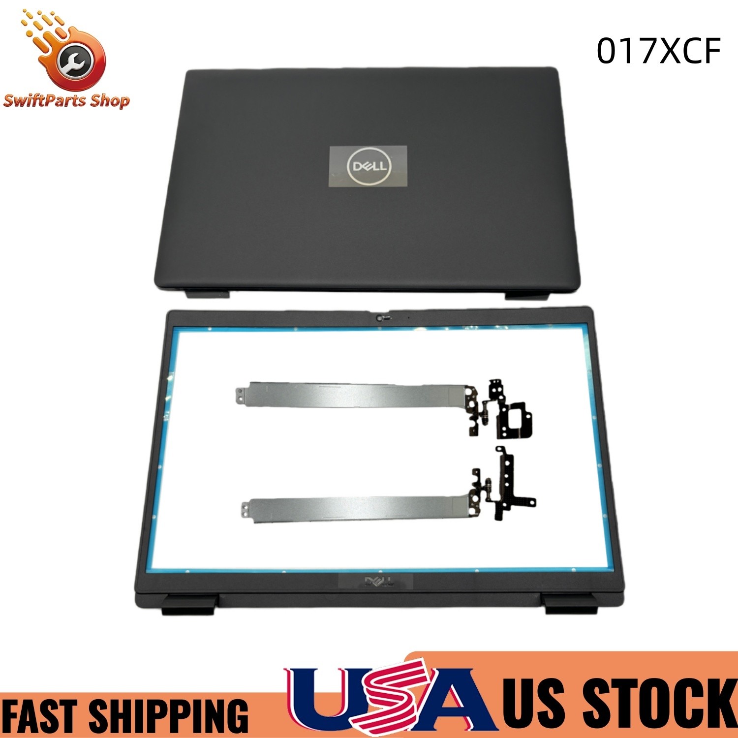 New LCD Back Cover+Bezel+Hinges For Dell Latitude 15 3520 E3520 P/N 017XCF