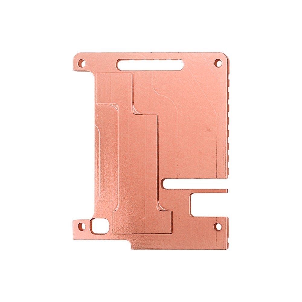 Thin Copper+Acrylic Heatsink Protective Passive Cooling Case For Raspberry Pi 4B