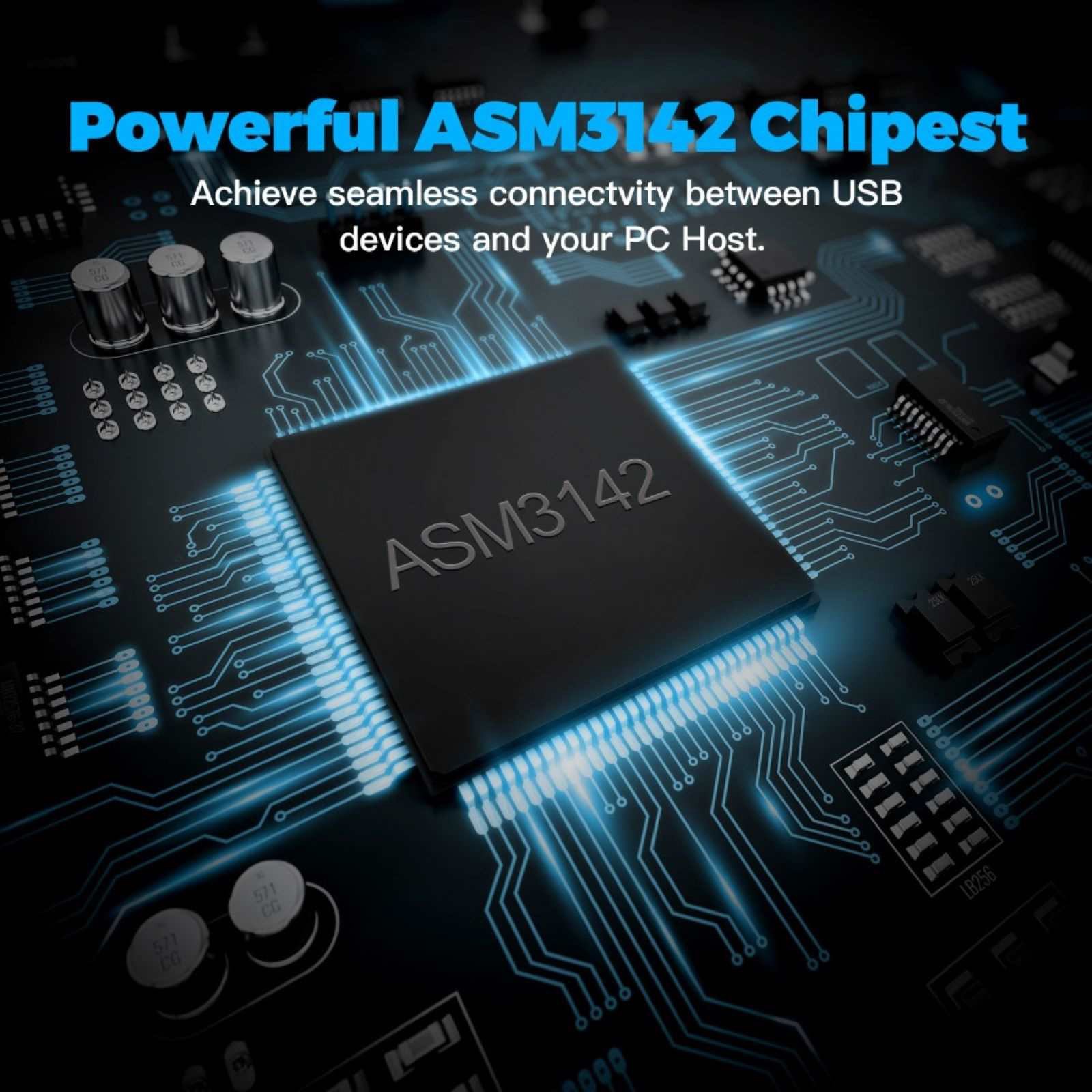 PCIe to Expansion Card 20 Gbps Bandwidth 5 Ports( 2*USB-A 3*USB-C) For Win