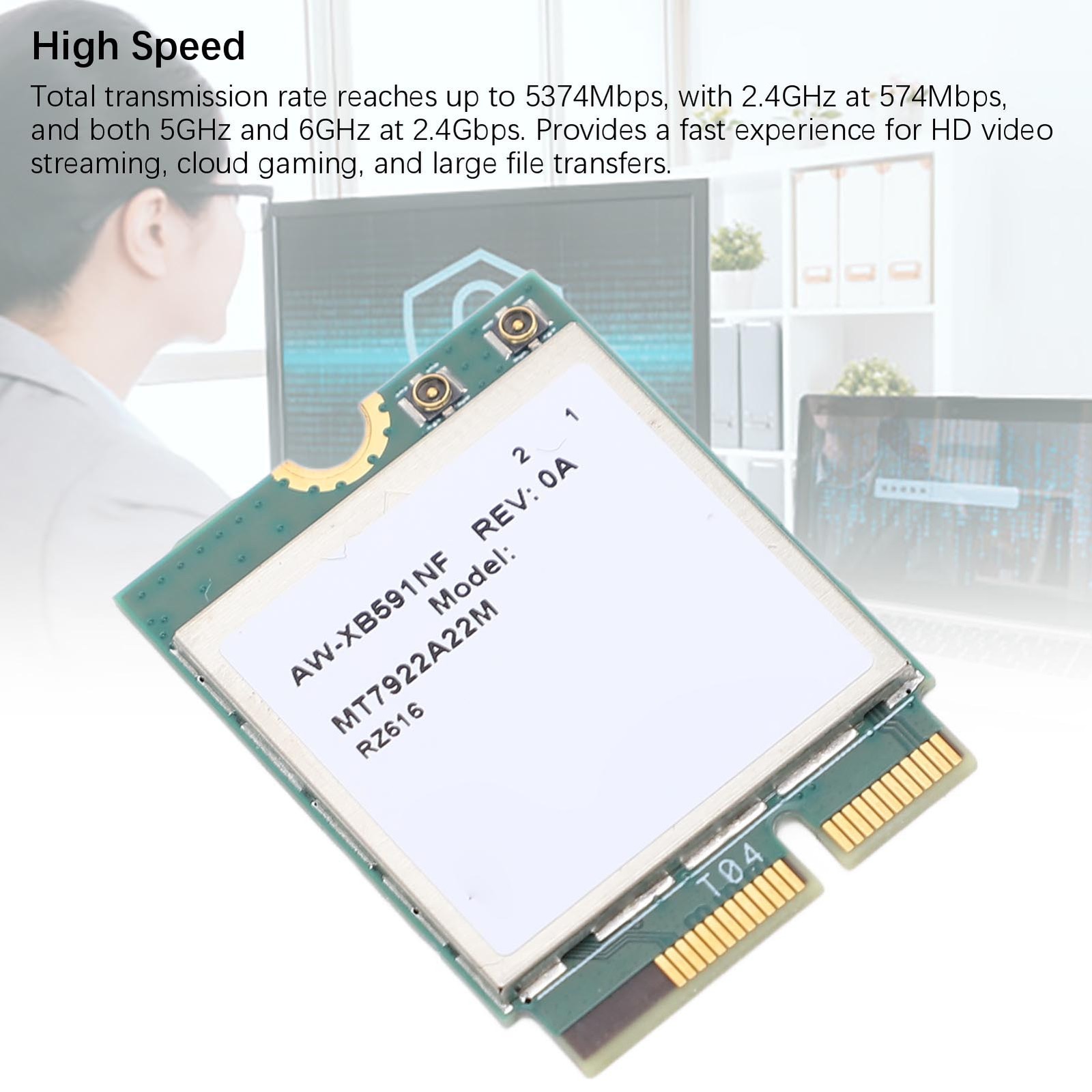 AW-XB591NF RZ616 MT7922A22M Wireless Card M.2 WiFi 6E Bluetooth 5.2 Ban WBDH