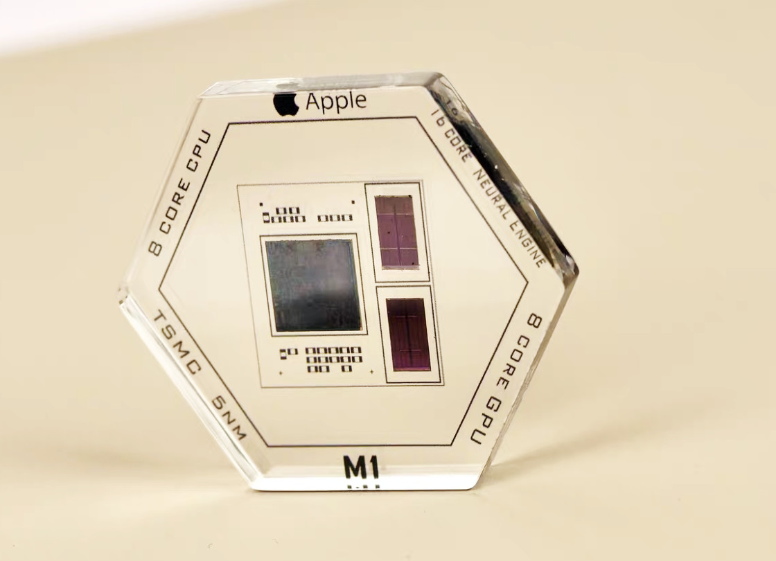 Apple M1 5nm Authentic Chip, 1:1 Wireframe Model, High Collectible Value