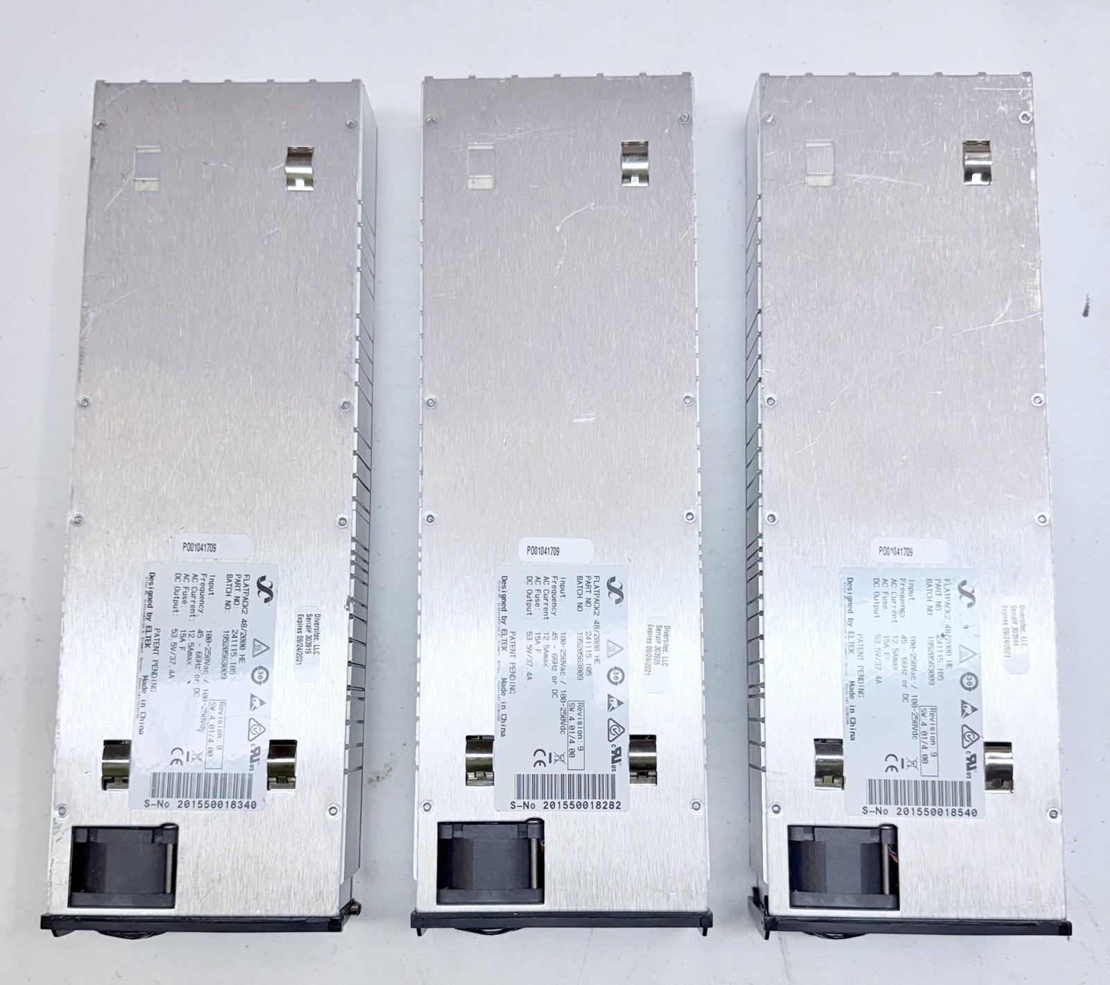 X3 Eltek Flatpack2 48/2000 HE Rectifier Module 241115.105 Rev. 9 | Clean Pins