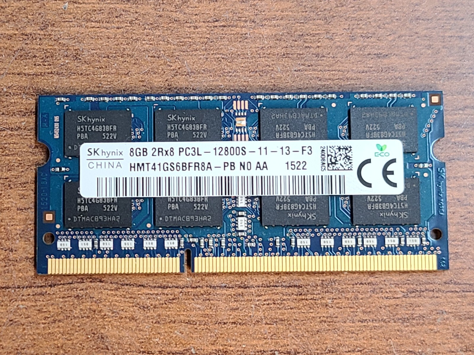 SK HYNIX 8GB 2Rx8 PC3L-12800S DDR3 LAPTOP MEMORY RAM 693374-005 HMT41GS6BFR8A-PB