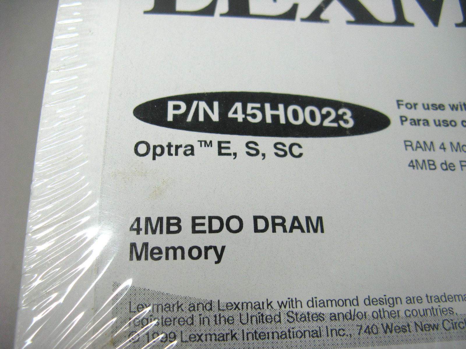 BRAND NEW Lexmark 4MB EDO DRAM Memory 45H0023 for Optra C710 E S SC