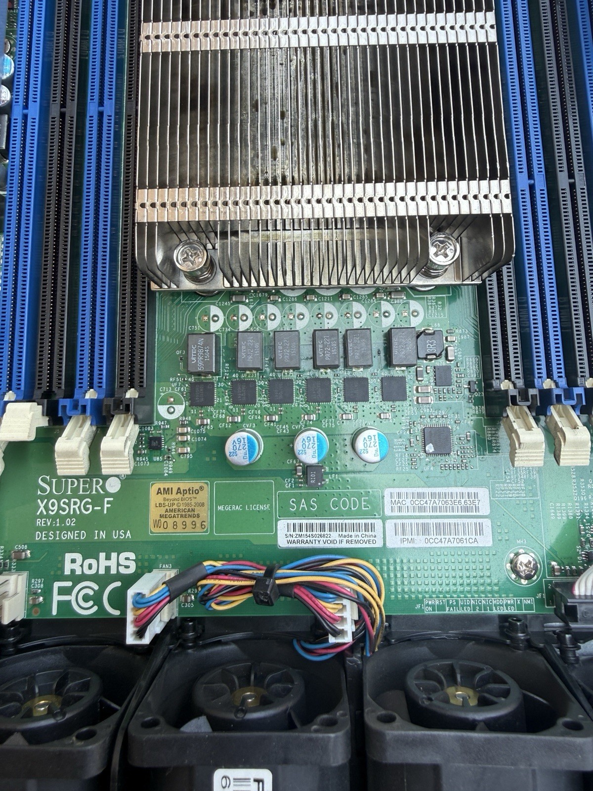 Supermicro X9SRG-F SINGLE SOCKET R LGA 2011 Motherboard w/ Intel Xeon E5-1650V2