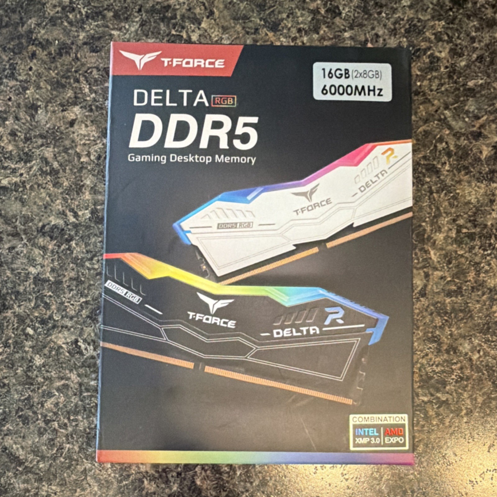T-Force Delta RGB DDR5 DIMM 16GB (2x8GB) 6000MHz 288-Pin Desktop Memory