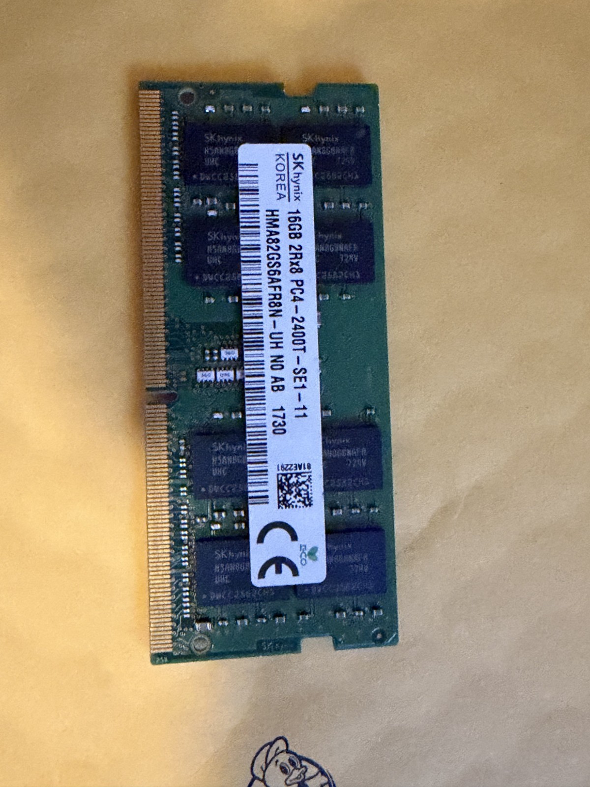 Hynix 16 GB (1x16GB) HMA82GS6AFR8N-UH PC4-2400T Laptop Memory RAM