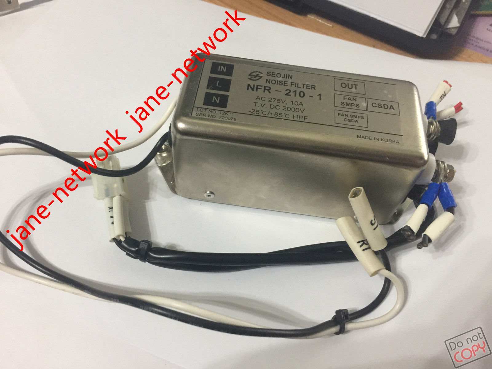 100% test SEOJIN NOISE FILTER NFR-210-1