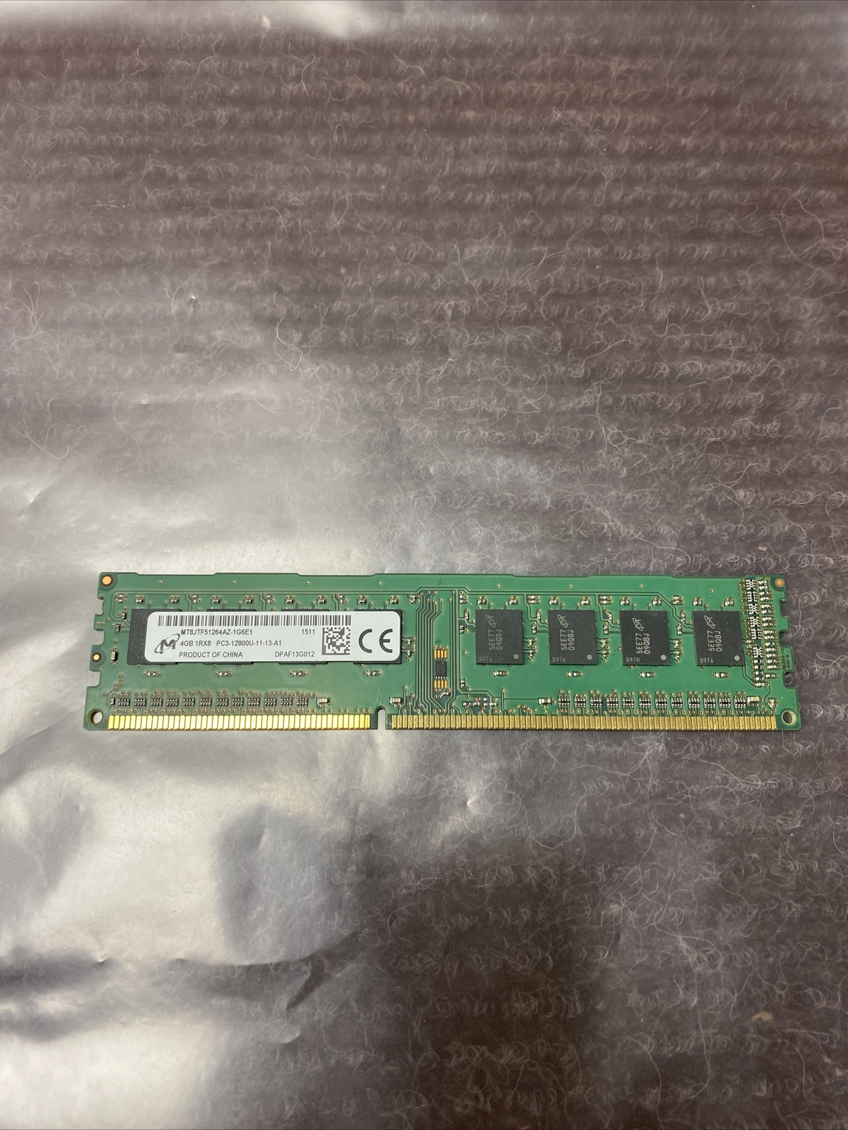 Micron 4GB 1Rx8 PC3-12800U Desktop Memory MT8JTF51264AZ-1G6E1