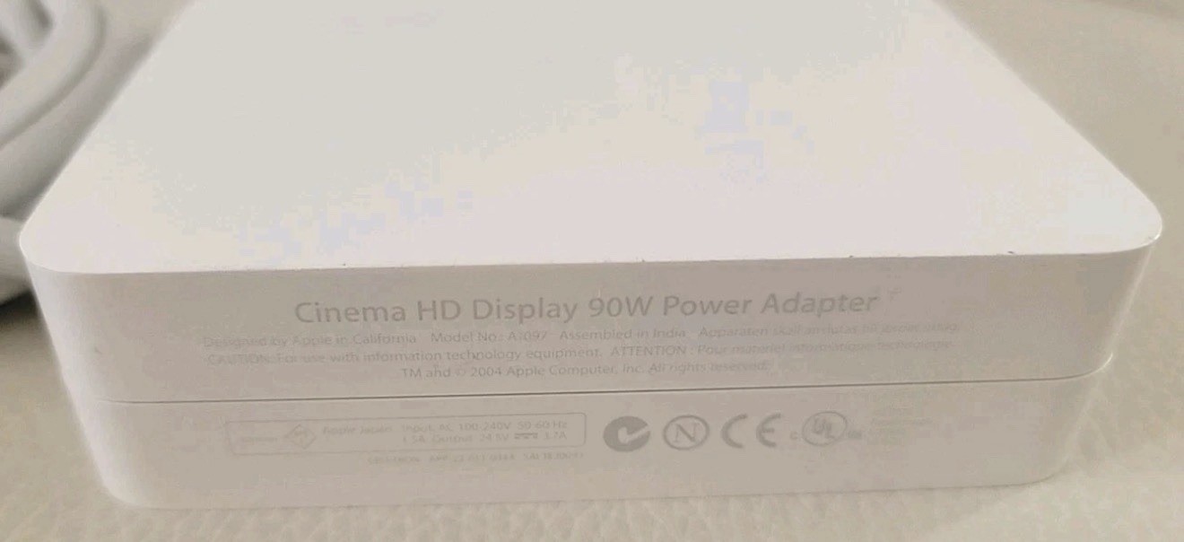 Genuine Apple 90W A1097 Cinema HD Display Power Adapter for 23” Cinema Display