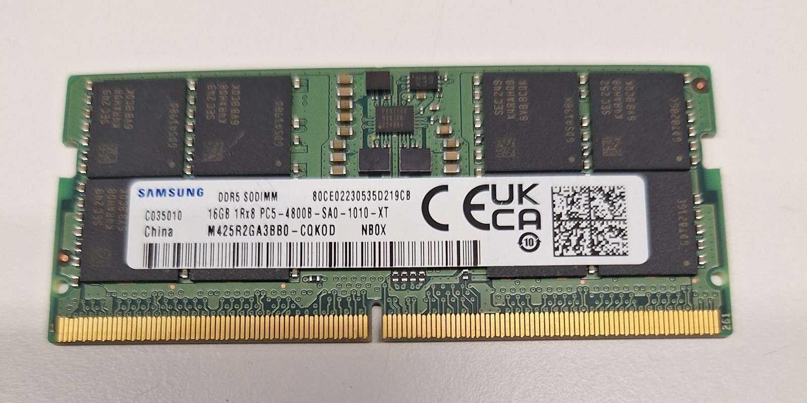 Samsung 16GB 1Rx8 DDR5 PC5-4800B SODIMM Laptop Memory RAM M425R2GA3BB0-CQK0D