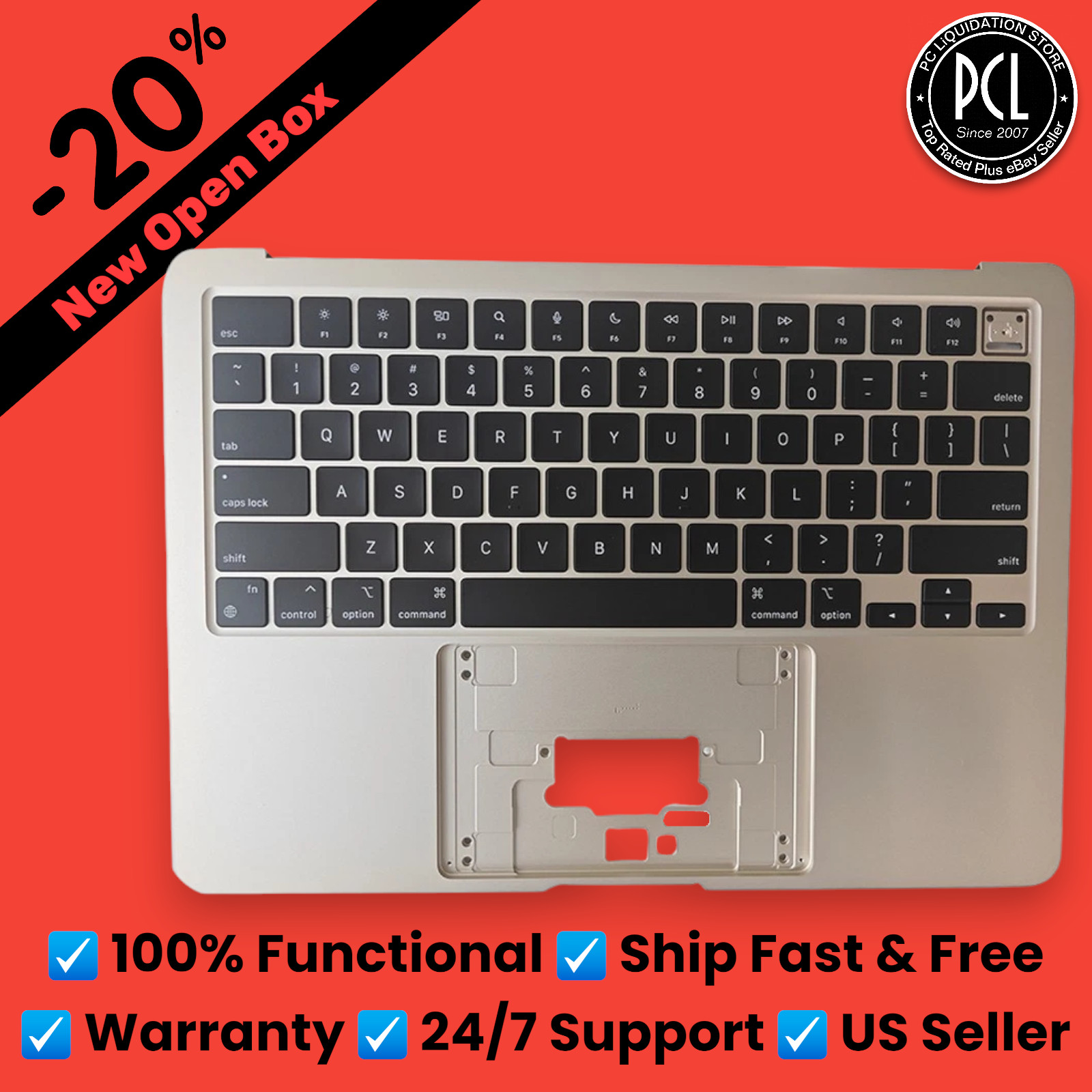 ✅ MACBOOK AIR 13″ M4 2025 A3240 KEYBOARD PALMREST TOP CASE STARLIGHT ✅⭐⭐⭐⭐⭐