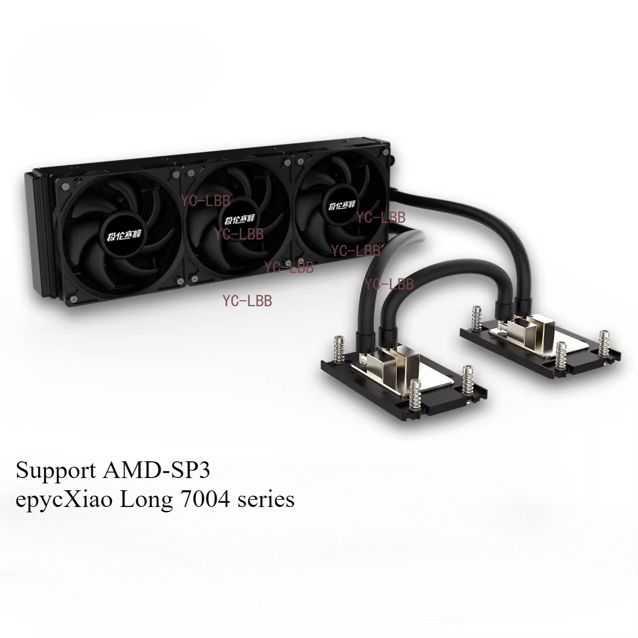 Server integrated dual-CPU water-cooling radiator