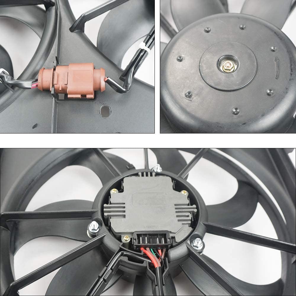 VW102 Replacement Dual Radiator & Condenser Cooling Fan Assembly for Volkswagen