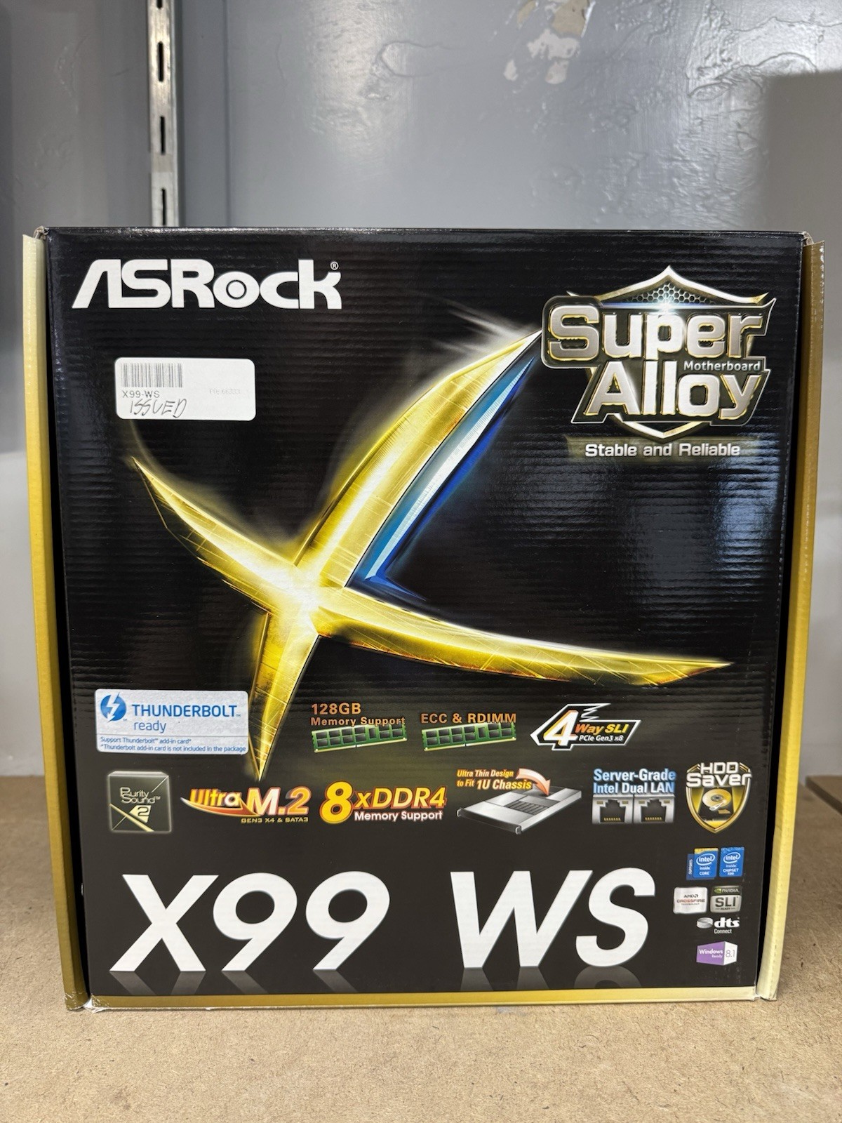 ASRock X99 WS LGA 2011-3 X99 DDR4 10XSATA3 USB3.1 EATX Mobo Brand New US Seller