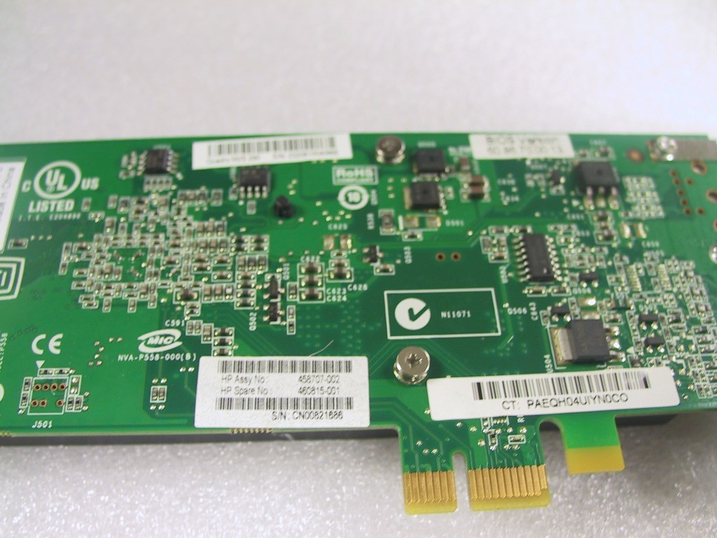 HP NVidia Quadro NVS290 NVS 290 256M PCI-Ex1 Video Card LP 458707-001 460815-001